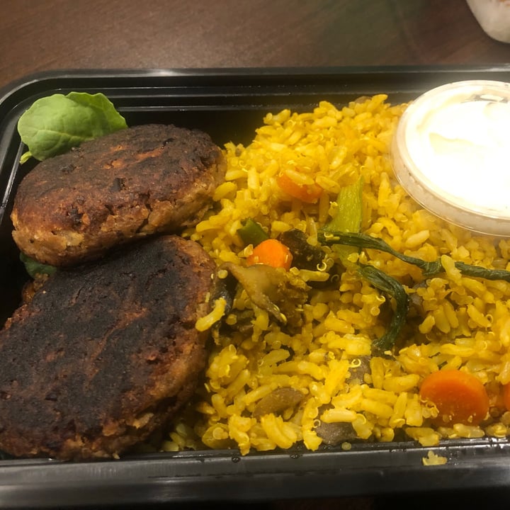 photo of Pure Kitchen - Vegan Restaurant Crab”Cake w/Curry Power Grains&Lemon Dill Cream (GF,SF) shared by @manuelaw on  26 Aug 2021 - review