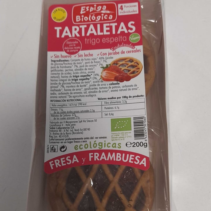 photo of Espiga biológica Tartaletas Fresa Y Frambuesa shared by @veronika89 on  24 May 2022 - review