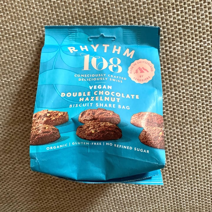 photo of Rhythm 108 Swiss Vegan Double Chocolate Hazelnut Biscuit Share Bag 135g shared by @vegpledge on  09 Oct 2022 - review