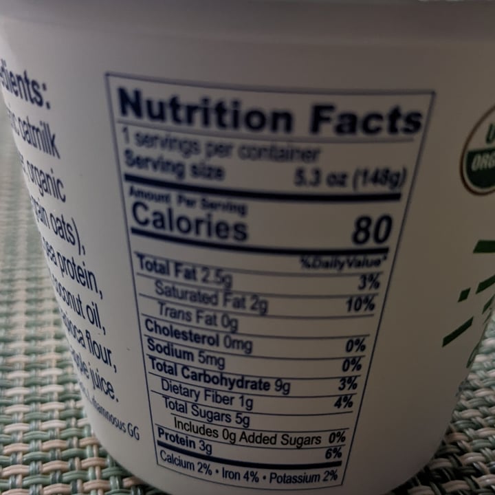 review photo of Halsa Organic unsweetened oatgurt individual size shared by @ireros on 15 Dec 2021 - review
