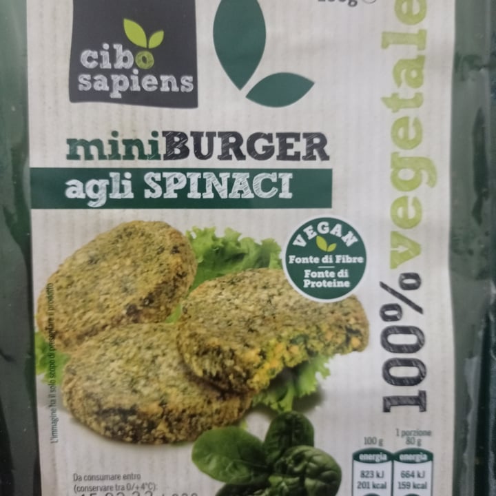 photo of Cibo Sapiens Mini Burger Agli Spinaci shared by @vegantofeelgood on  21 Feb 2022 - review
