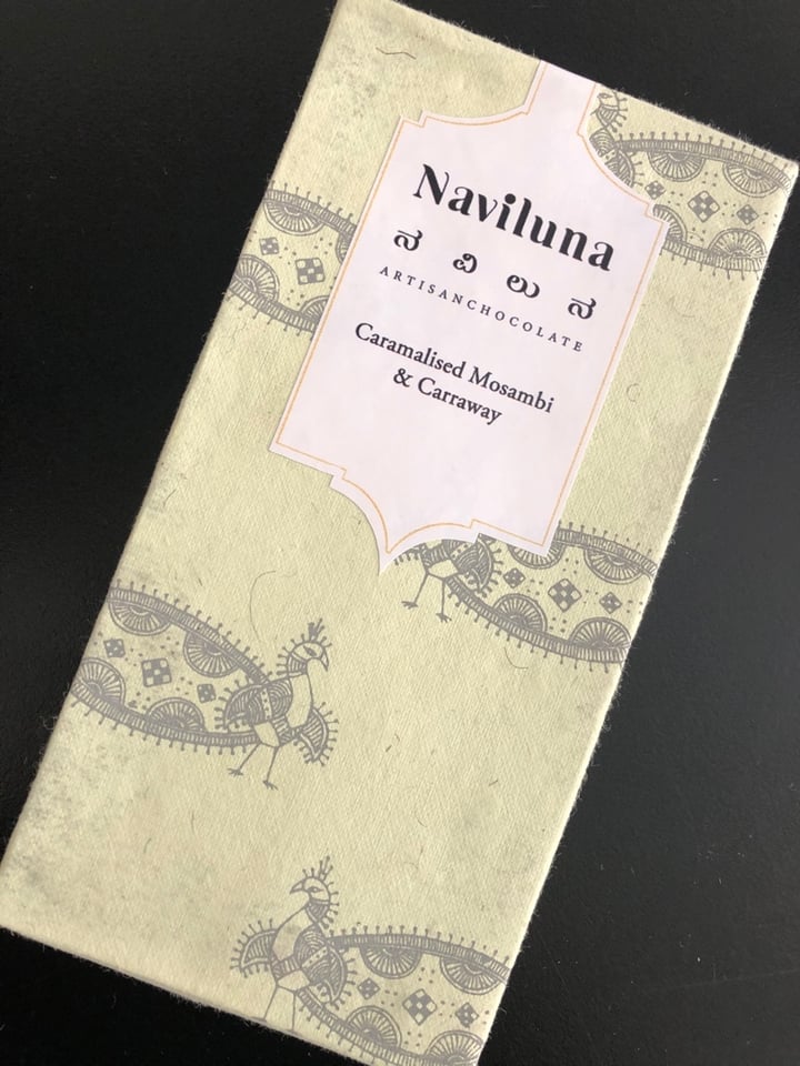 photo of Naviluna Artisan Chocolate Caramelised Mosambi & Carraway shared by @evamariacph on  22 Apr 2020 - review