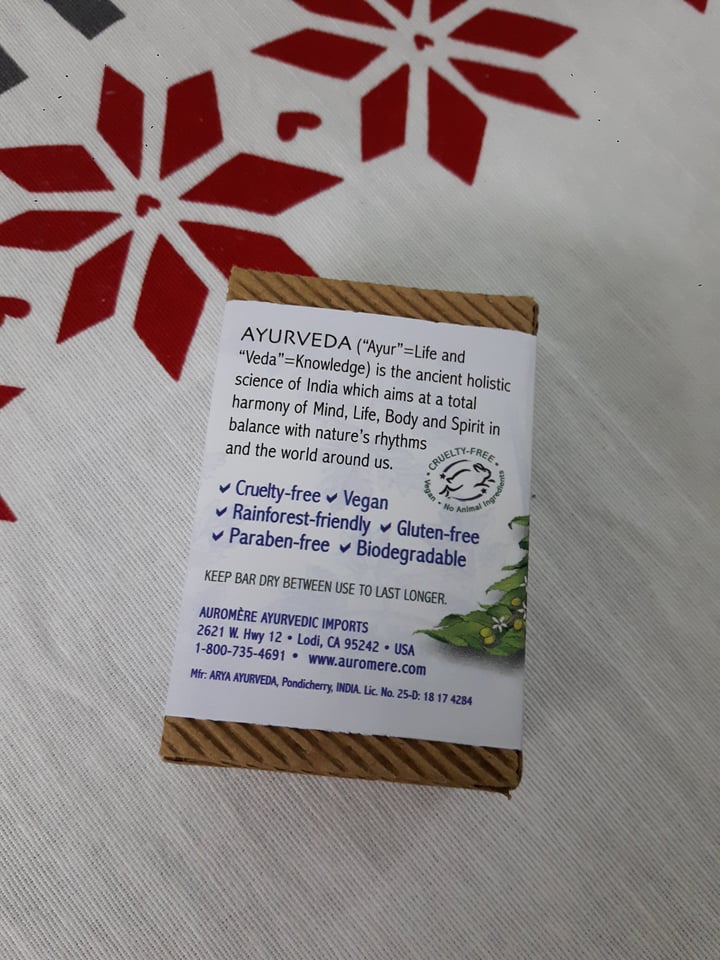 photo of Auromère Auromère Ayurvedic Soap with Neem shared by @liberationbby on  27 Dec 2020 - review
