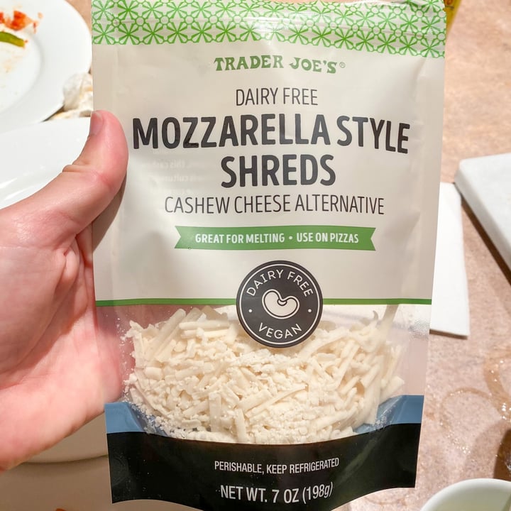 photo of Trader Joe's Dairy Free Mozzarella Style Shreds shared by @curvycarbivore on  30 Nov 2020 - review