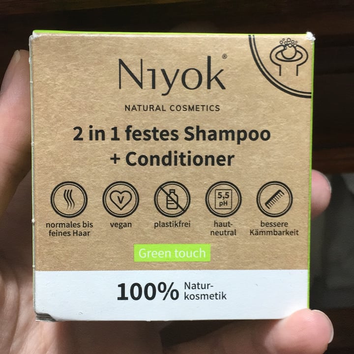 photo of Niyok Natural Cosmetics Shampoo E Balsamo Solido 2 In 1 shared by @nochmalbitte on  09 Oct 2022 - review