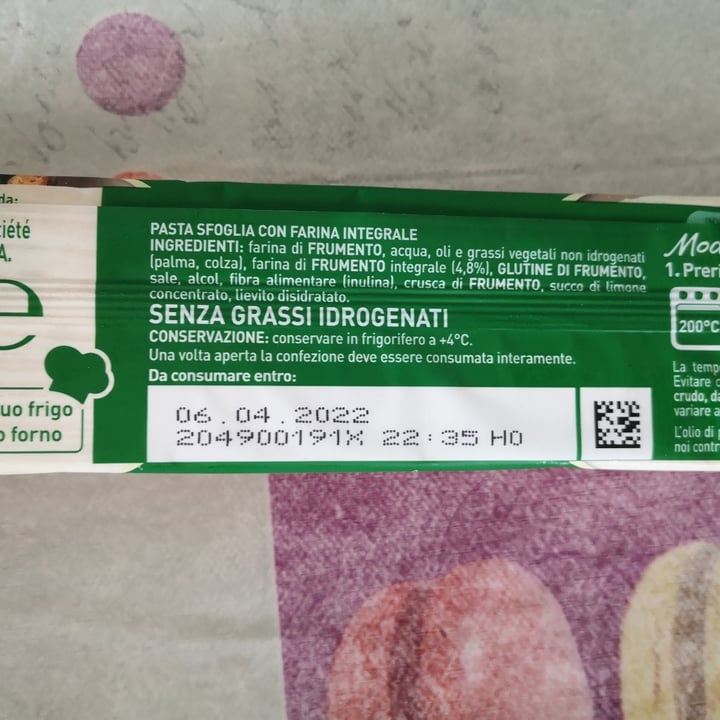photo of Buitoni Pasta sfoglia integrale shared by @carlotta92 on  04 Apr 2022 - review