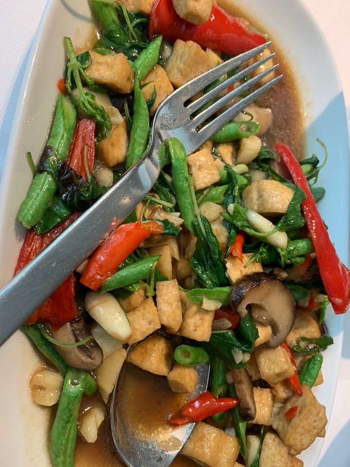 review photo of Thanying Restaurant Thai Basil Tofu with Green Pepper shared by @veggieinsingapore on 18 Jan 2020 - review