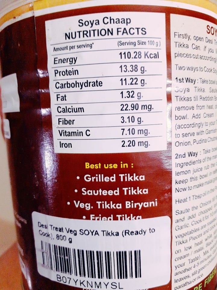 photo of Desi Treat Soya Tikka- Punjabi Masala shared by @drupasanadatta on  11 Nov 2020 - review