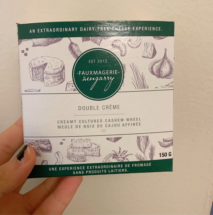 photo of Fauxmagerie Zengarry Double Crème Creamy Cultured Cashew Wheel shared by @alternativevegan on  18 Sep 2020 - review