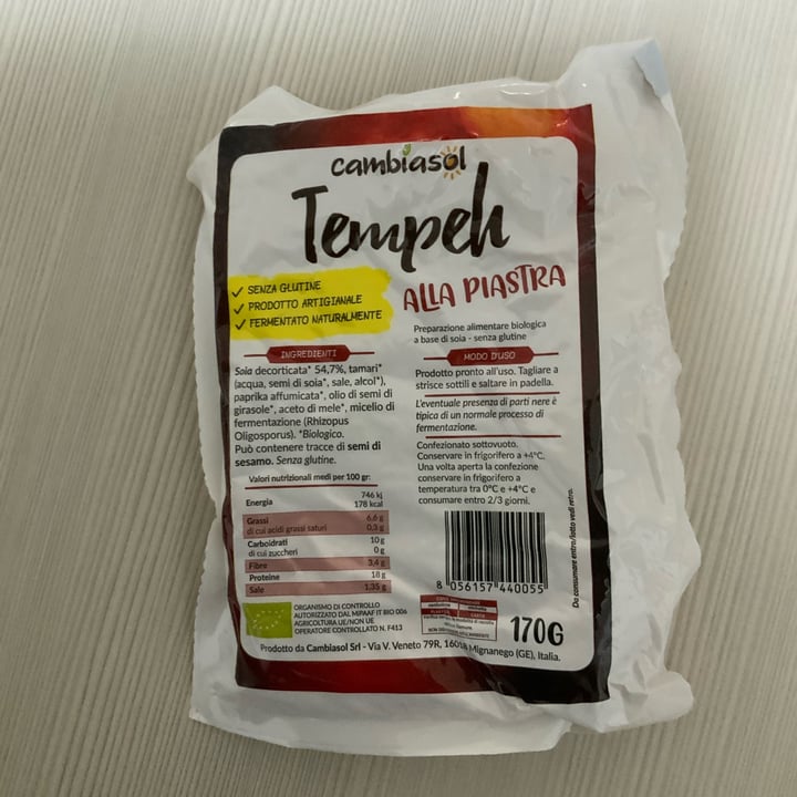 photo of Cambiasol Tempeh alla Piastra shared by @ginnynthegiungle on  29 Mar 2022 - review