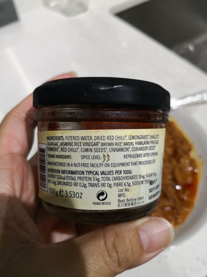 photo of Mekhala Mekhala Organic Rendang Paste shared by @nana on  27 Feb 2019 - review