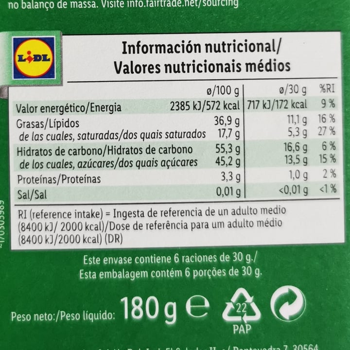 review photo of Fin Carré Chocolate con avellanas troceadas shared by @jessgrimaldi on 27 Jul 2022 - review