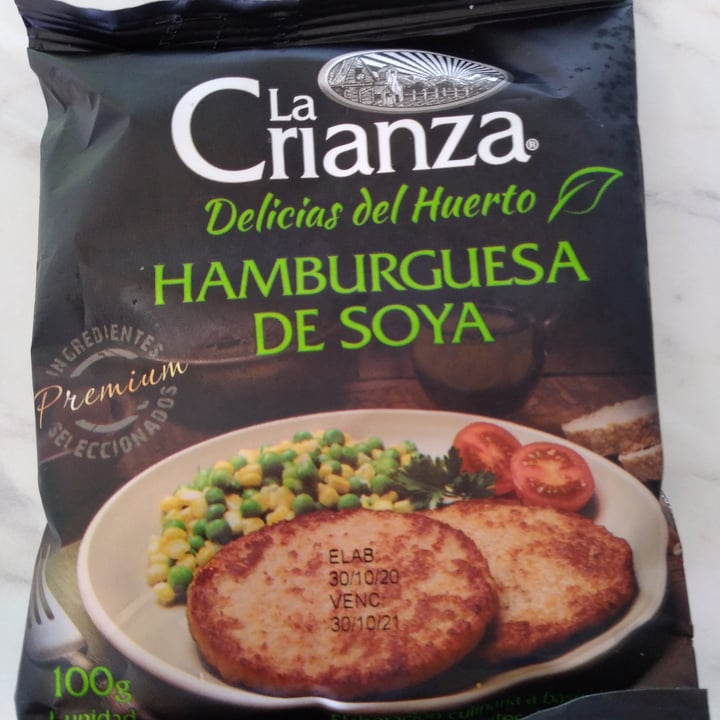 photo of La Crianza Hamburguesa de Soya shared by @nicolaravena on  15 Jan 2021 - review