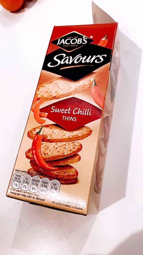photo of Jacob's Savours Sweet Chilli Thins shared by @jasonk13 on  28 Feb 2020 - review