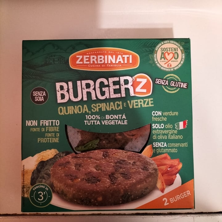 photo of Zerbinati Burgerz Quinoa Spinaci e Verze shared by @ambr on  06 Apr 2022 - review