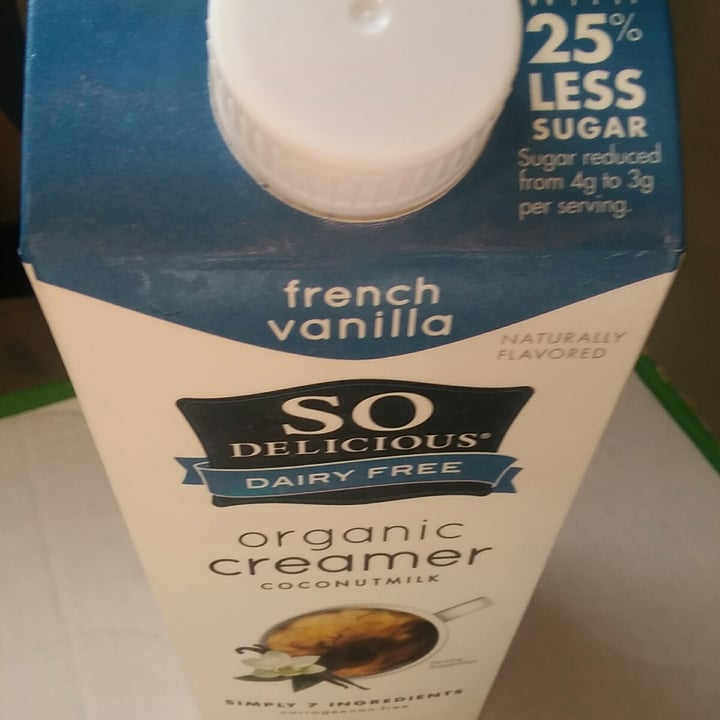photo of So Delicious Dairy Free Organic Creamer Coconutmilk French Vanilla shared by @daveinva on  06 Oct 2020 - review