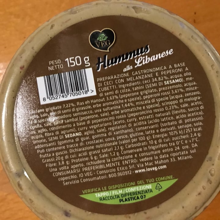 photo of ioVEG hummus alla libanese shared by @laura-pina on  14 Nov 2022 - review