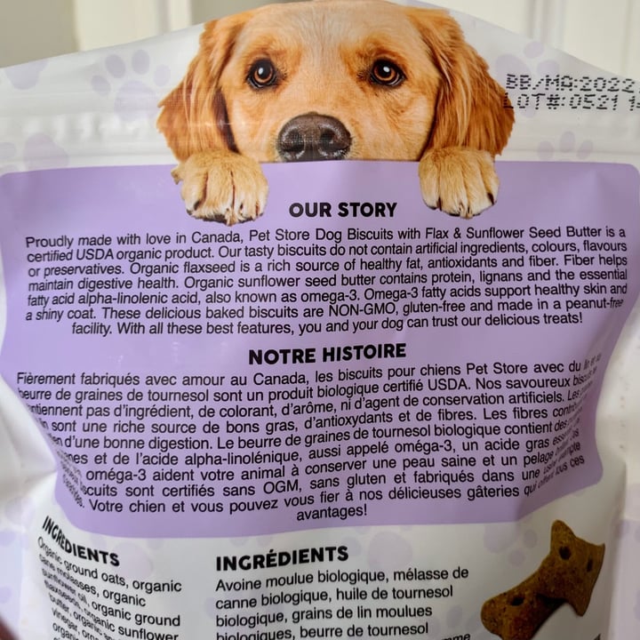 photo of PetStore Organic Flax & Sunflower Seed Butter Dog Biscuits shared by @selene00 on  02 Jun 2021 - review