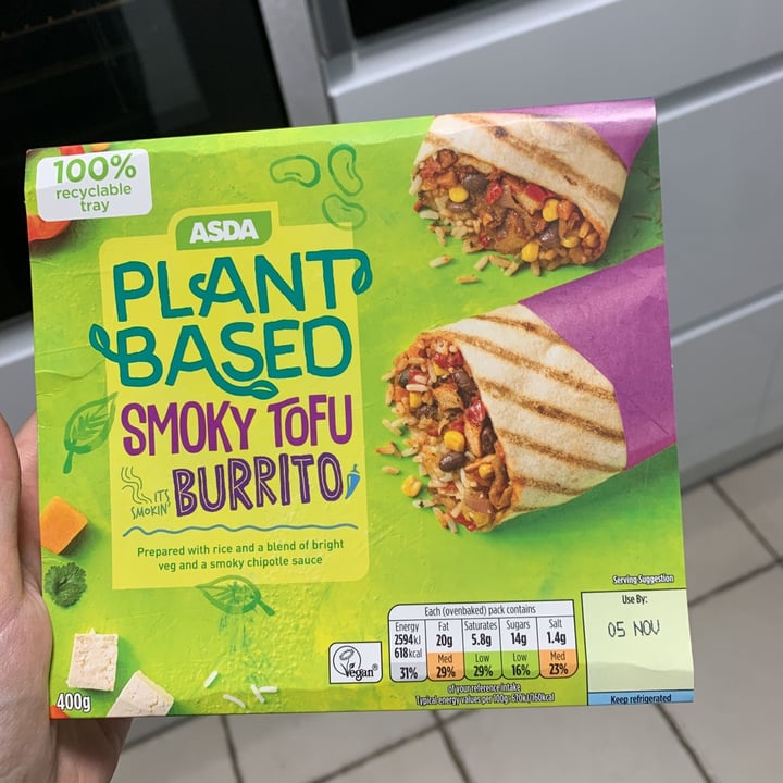 review photo of ASDA Plant based smoky tofu burrito shared by @bethisntokay on 30 Oct 2020 - review