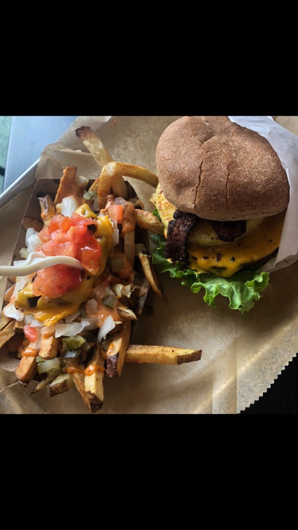 photo of E Burger Hawaiian Burger w/Loaded Fries shared by @jessr-osu on  16 May 2019 - review