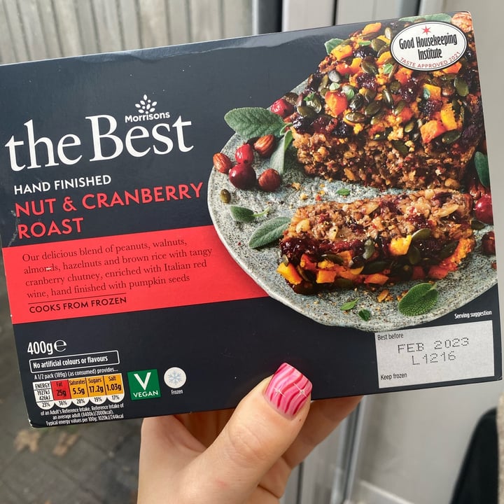photo of Morrissons The Best Nut & Cranberry Roast shared by @beccabrierley on  25 Dec 2021 - review