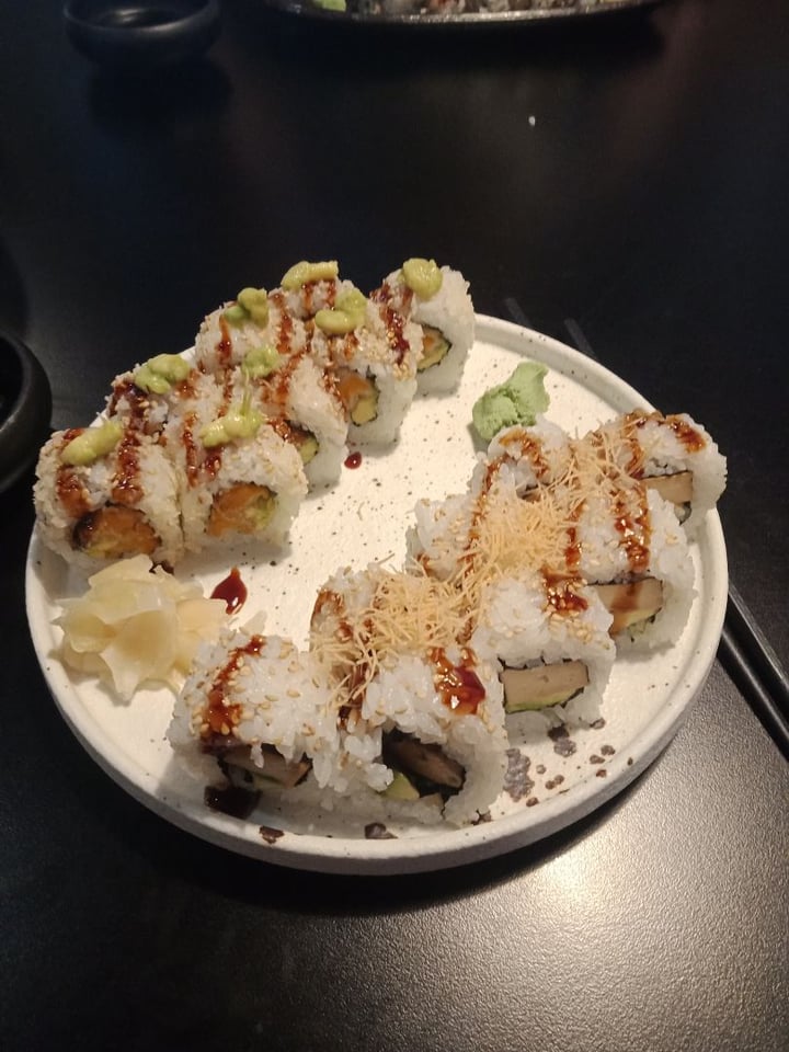 review photo of Sushi Planet Modbury Teriyaki Tofu Roll and Pumpkin Roll shared by @rhiannoncoles on 22 Mar 2019 - review