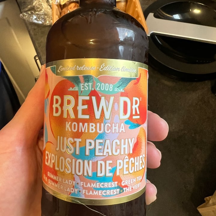photo of Brew Dr. Kombucha Just Peachy shared by @veganmika on  21 Apr 2022 - review