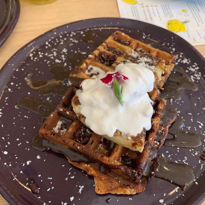 photo of Lexi's Healthy Eatery Choc Chip Protein Waffles shared by @peppadew on  30 Jan 2021 - review