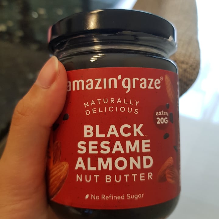 photo of Amazin' graze black sesame almond nut butter shared by @ngxinister on  30 Mar 2021 - review