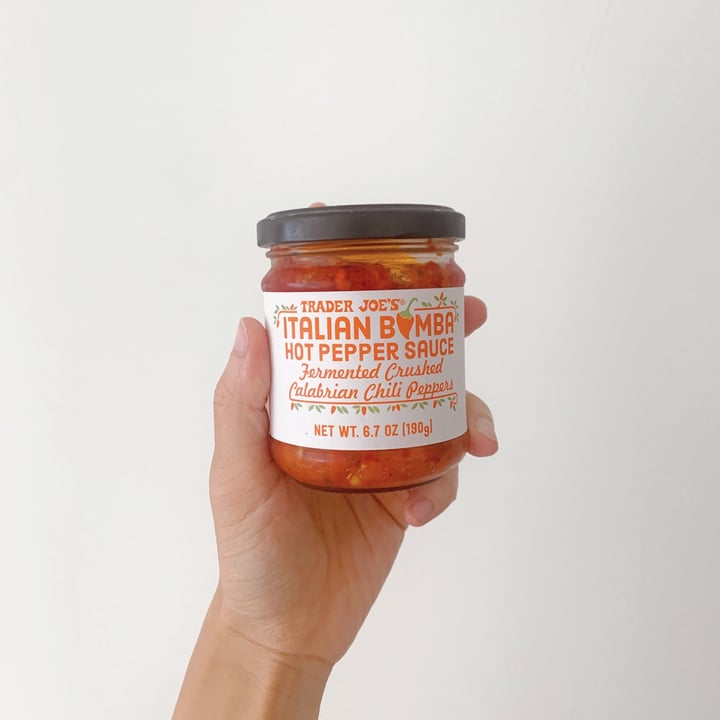 photo of Trader Joe's Italian bomba hot pepper sauce shared by @maryleeopard on  20 Jun 2021 - review