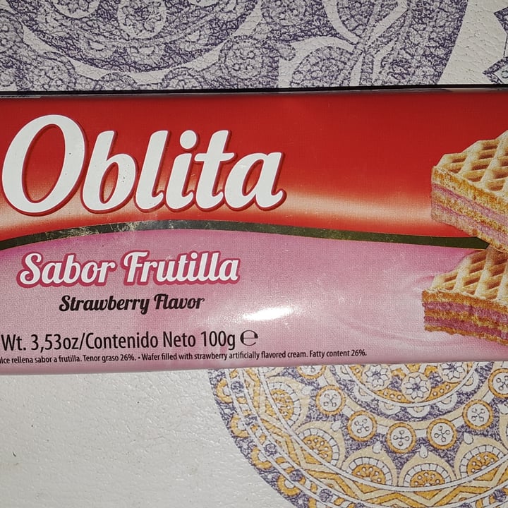 photo of Oblita Obleas sabor frutilla shared by @patrisegura on  23 Aug 2021 - review