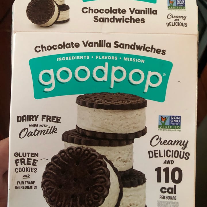 photo of Goodpop Chocolate Vanilla Sandwiches shared by @lynnemp on  05 Aug 2022 - review