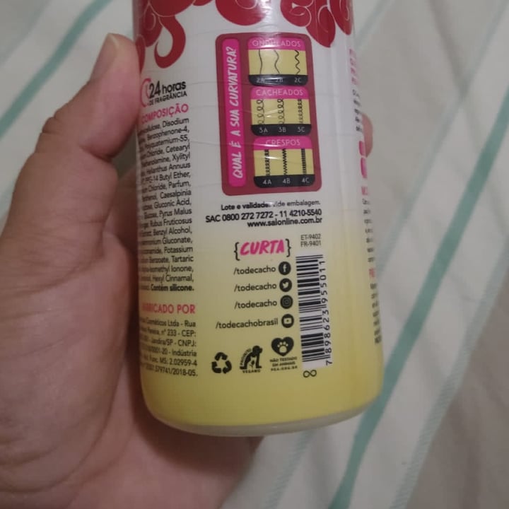 photo of Salon line Creme para pentear vegano Vinagre de Maçã-  300ml shared by @andreiamorim on  09 May 2022 - review