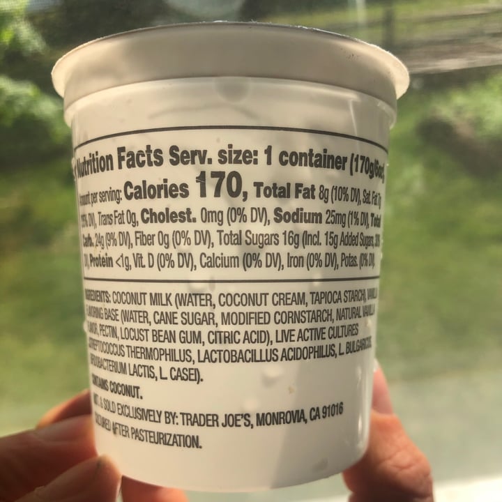 photo of Trader Joe's Cultured Coconut Milk Vanilla shared by @garen7 on  19 May 2021 - review
