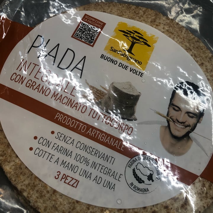 review photo of San Patrignano Piada integrale con grano macinato tuttocorpo shared by @rossrebel on 14 Oct 2022 - review