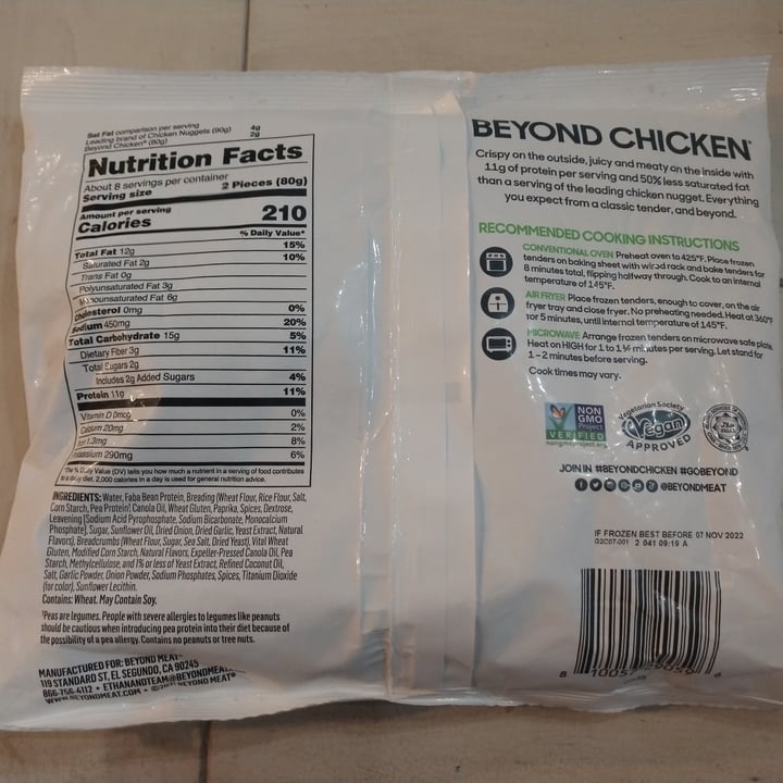 photo of Beyond Meat Beyond Chicken Plant-Based Breaded Tenders shared by @mynameislisa on  18 Aug 2022 - review