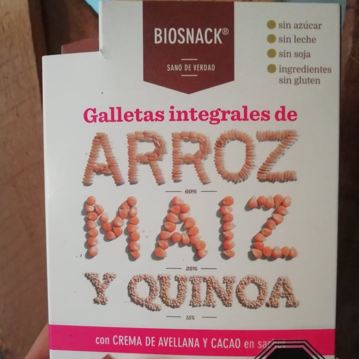 photo of Biosnack Galletas integrales de arroz maíz y quinoa shared by @cataibaceta on  10 Sep 2020 - review