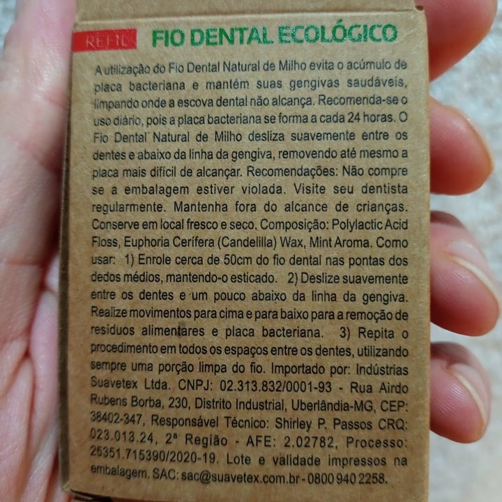 review photo of Orgânico Natural Fio Dental Ecológico shared by @geraldinhogovegan on 03 Feb 2022 - review
