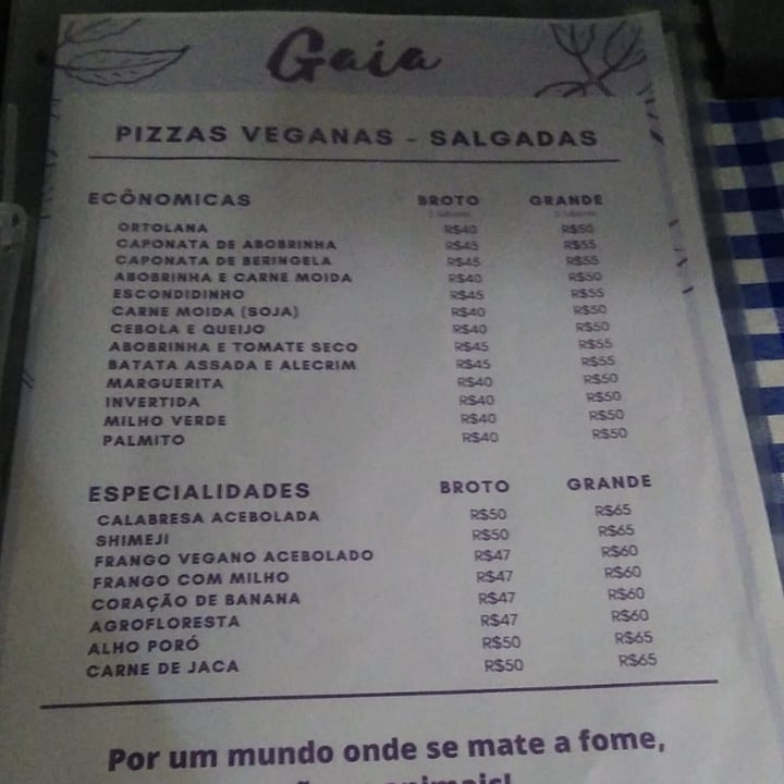 photo of Gaia Pizzaria Vegana pizza shared by @jualmeidagomes on  09 May 2022 - review
