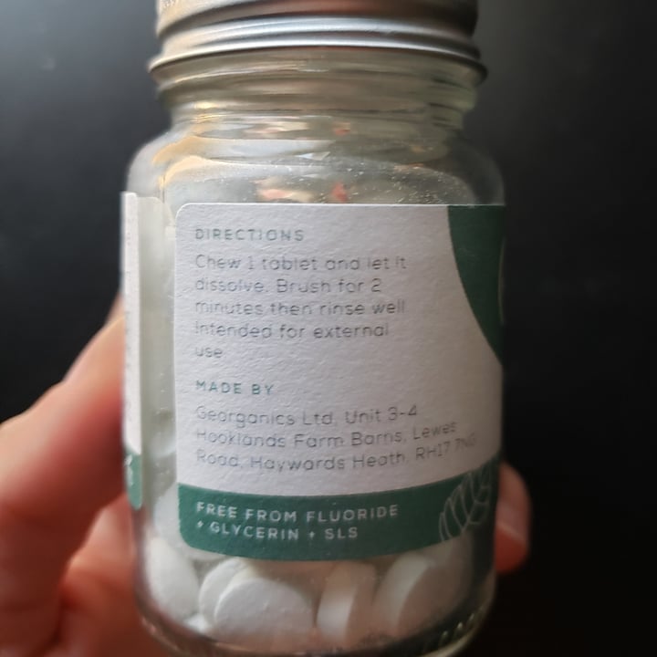 review photo of Georganics Toothpaste Tablets Spearmint shared by @samwisesamgee on 20 Dec 2021 - review