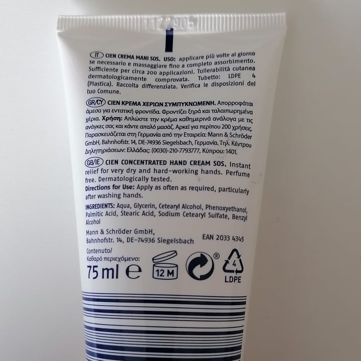 review photo of Cien Sos concentrated hand cream shared by @silviatova on 13 Jul 2022 - review