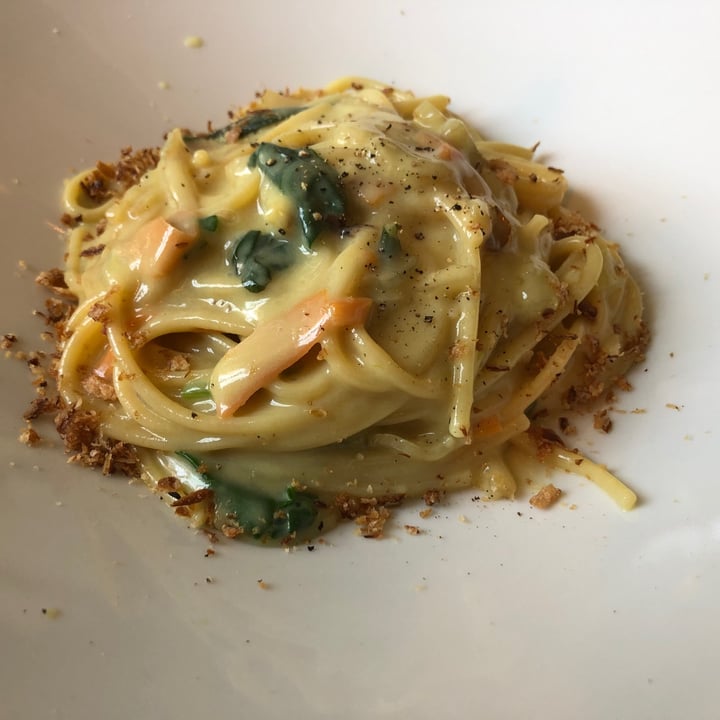 photo of Capra e Cavoli vegetariano, vegano e pesce Vegan Carbonara shared by @frasoya on  04 Sep 2020 - review