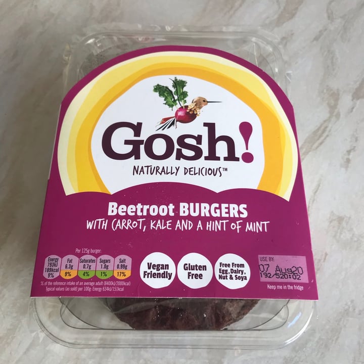 review photo of Gosh! Gosh Beetroot Burger shared by @yourfavouriteginger on 28 Jul 2020 - review