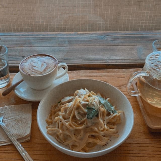 Photo of the dish “Mushroom Alfredo Linguine”