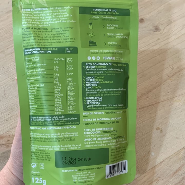 photo of Iswari Moringa powder shared by @prilevy on  02 Jun 2022 - review