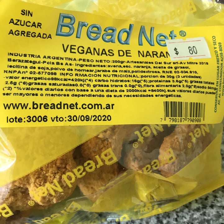 photo of Bread Net Galletitas Veganas de naranja shared by @daicreep on  20 Sep 2020 - review