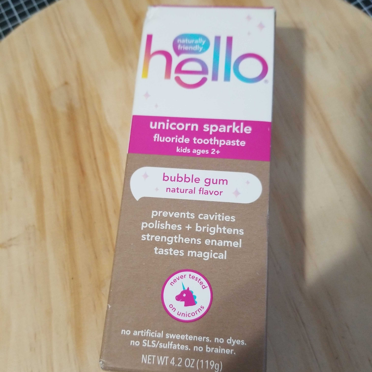 thumbnail image 2 of HELLO Bubblegum Unicorn Sparkle Toothpaste - Fluoride-Free Kids Toothpaste 4.2 Oz 2 of 14