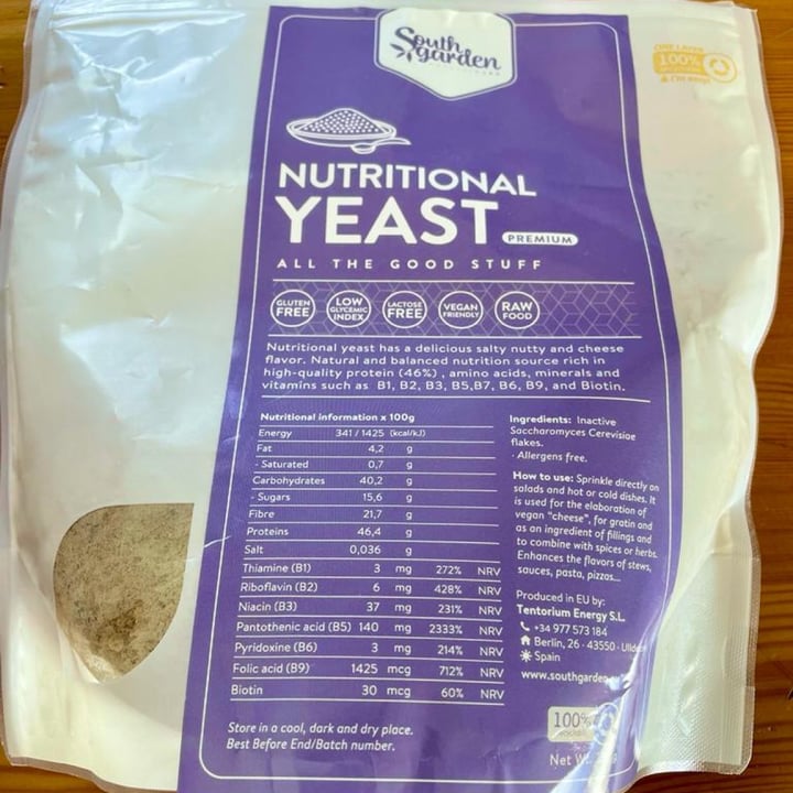photo of South garden Nutritional yeast shared by @fbradaschia on  17 Sep 2022 - review