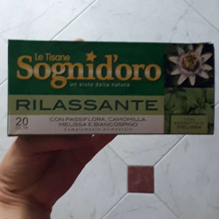 photo of Sognid'oro Tisana Rilassante - passiflora e melissa shared by @eukoalyptus on  12 Apr 2022 - review