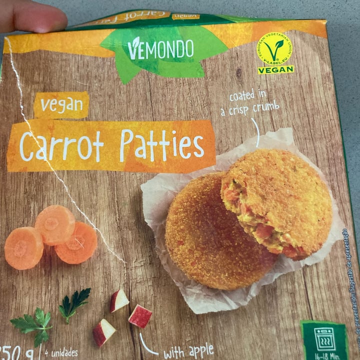 photo of Vemondo carrot patties shared by @plantb on  22 Jan 2022 - review